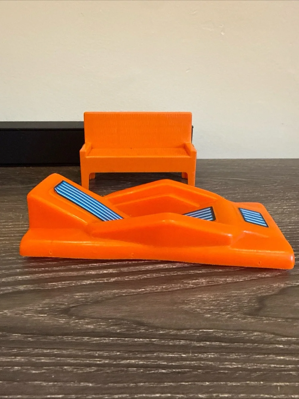 Barbie Pool Party Fun Chaise Lounge Chair Orange Raft Bench 1973